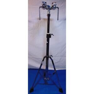 Ludwig Double Tom Drum Mount Heavy Duty Stand Concert Silver Adjustable Vintage